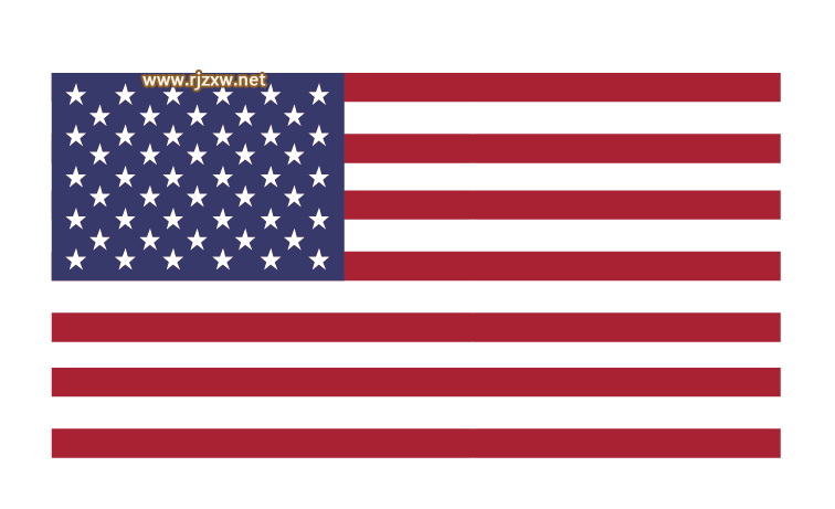 ai绘制美国国旗的方法第8步